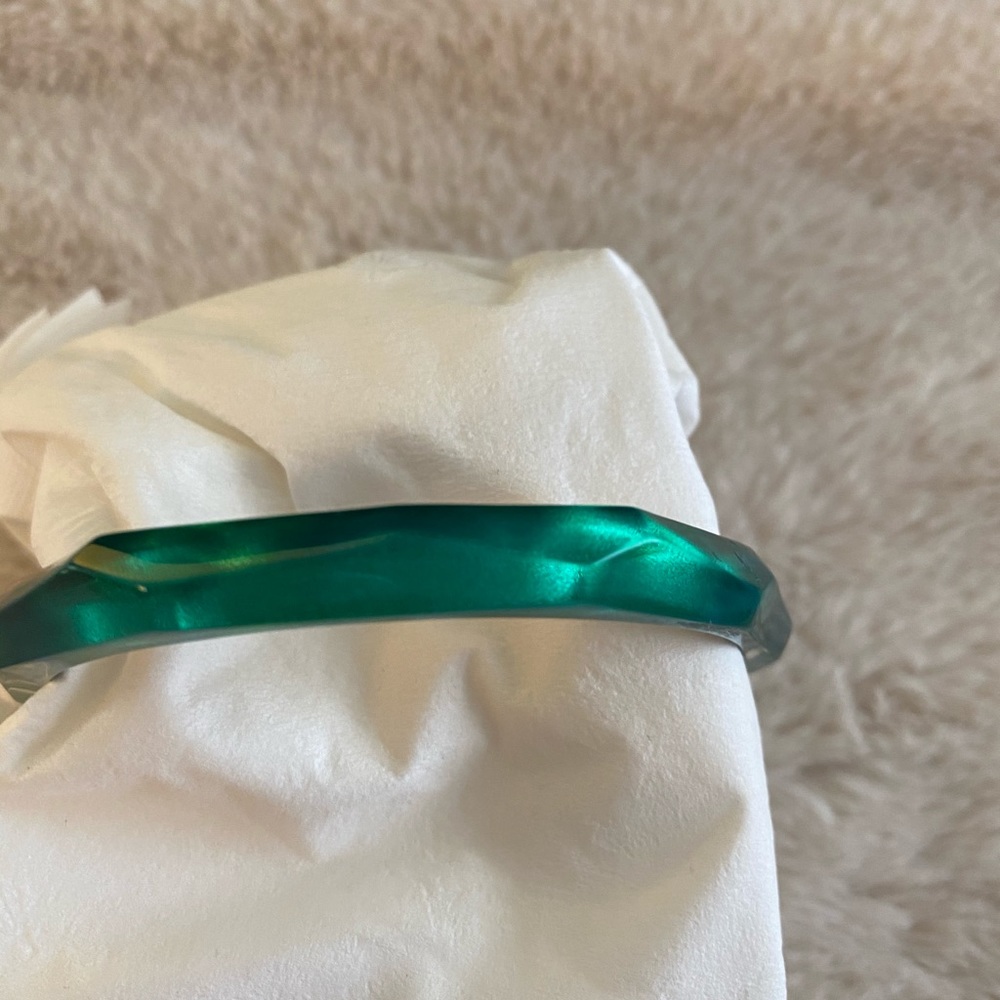 Alexis Bittar  green faceted bangle bracelet